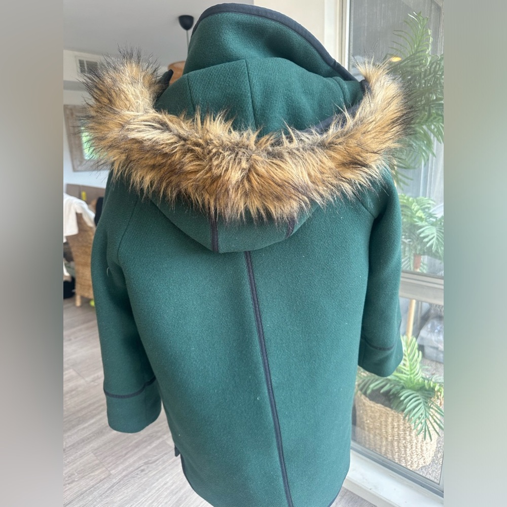 J Crew Summit Parka in Italian Stadium Cloth Wool Dark Forest. Size 00 - Picture 12 of 13